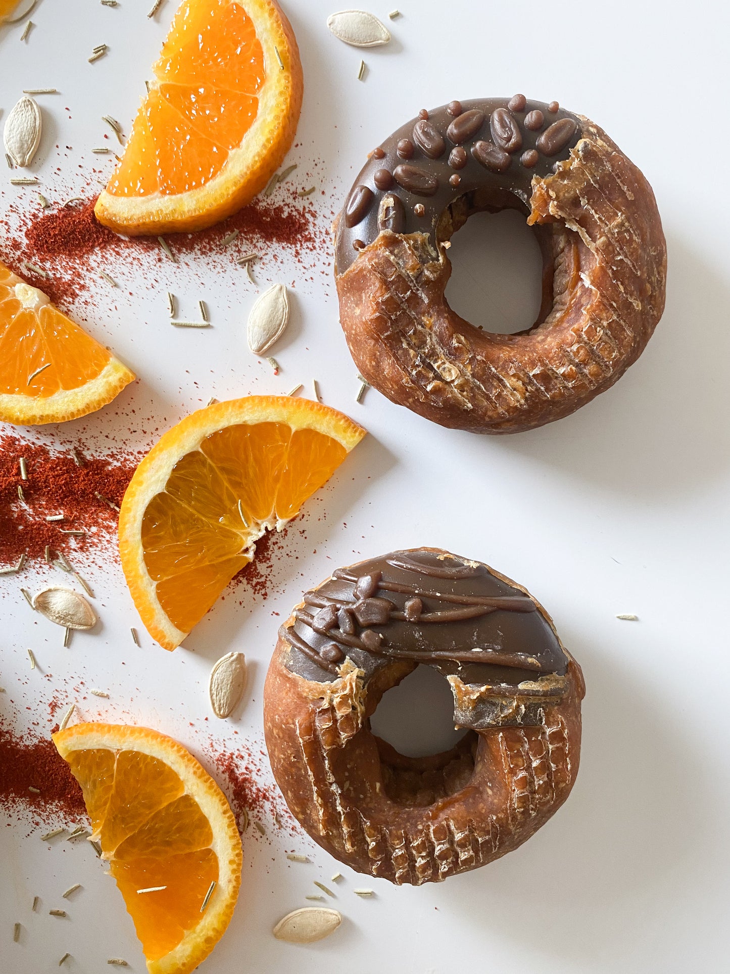 Orange, Chicken & Sweet Potato Doughnut