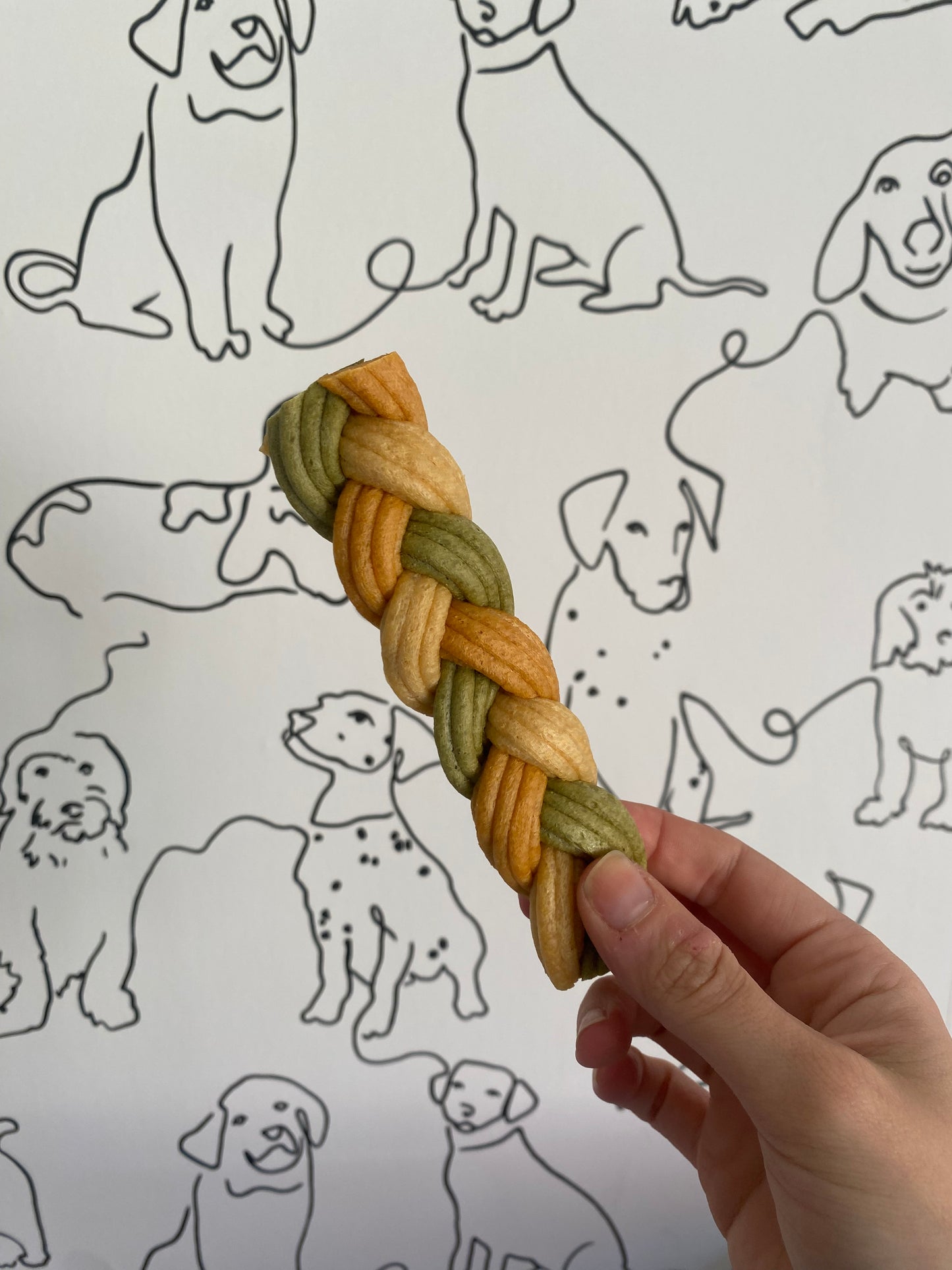 Peanut, Carrot & Spinach Braids