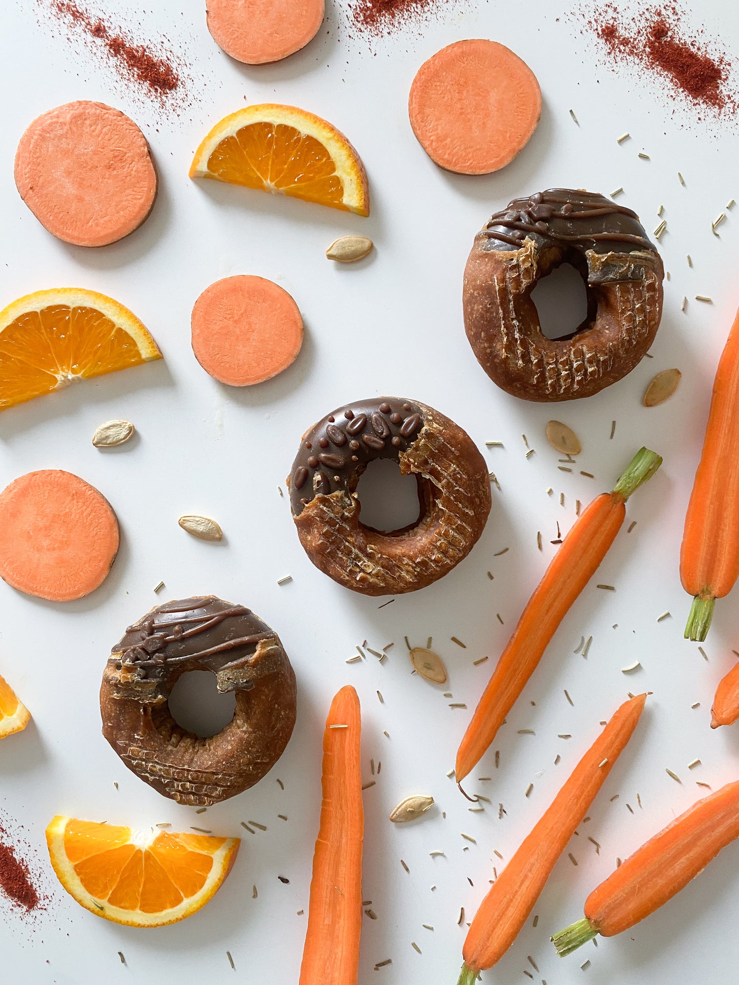 Orange, Chicken & Sweet Potato Doughnut