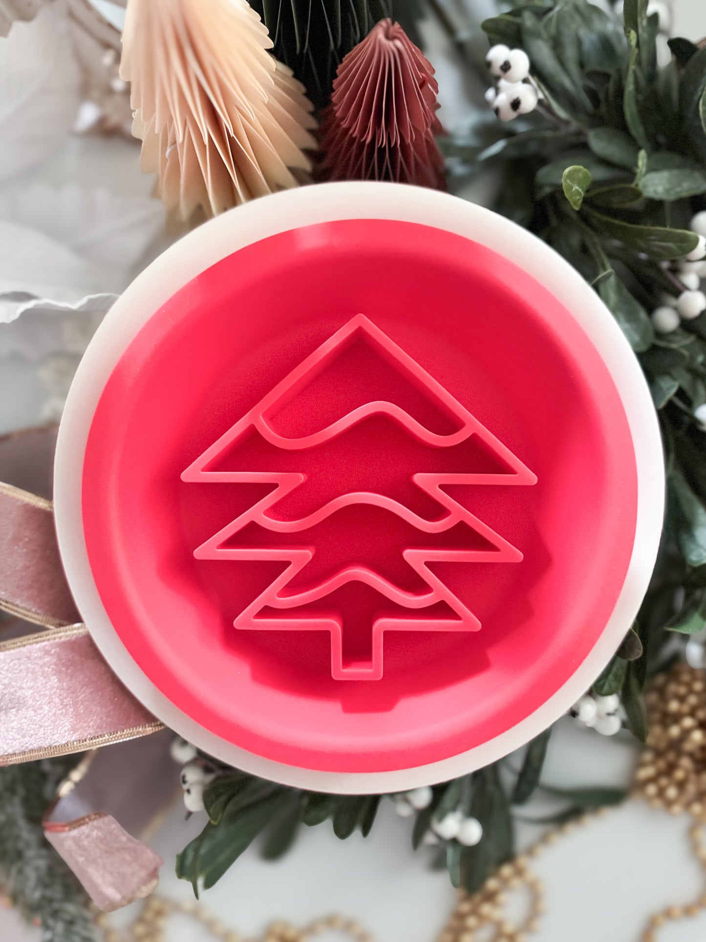 Festive Slow Feeder | Red Christmas Tree | Lick Mat